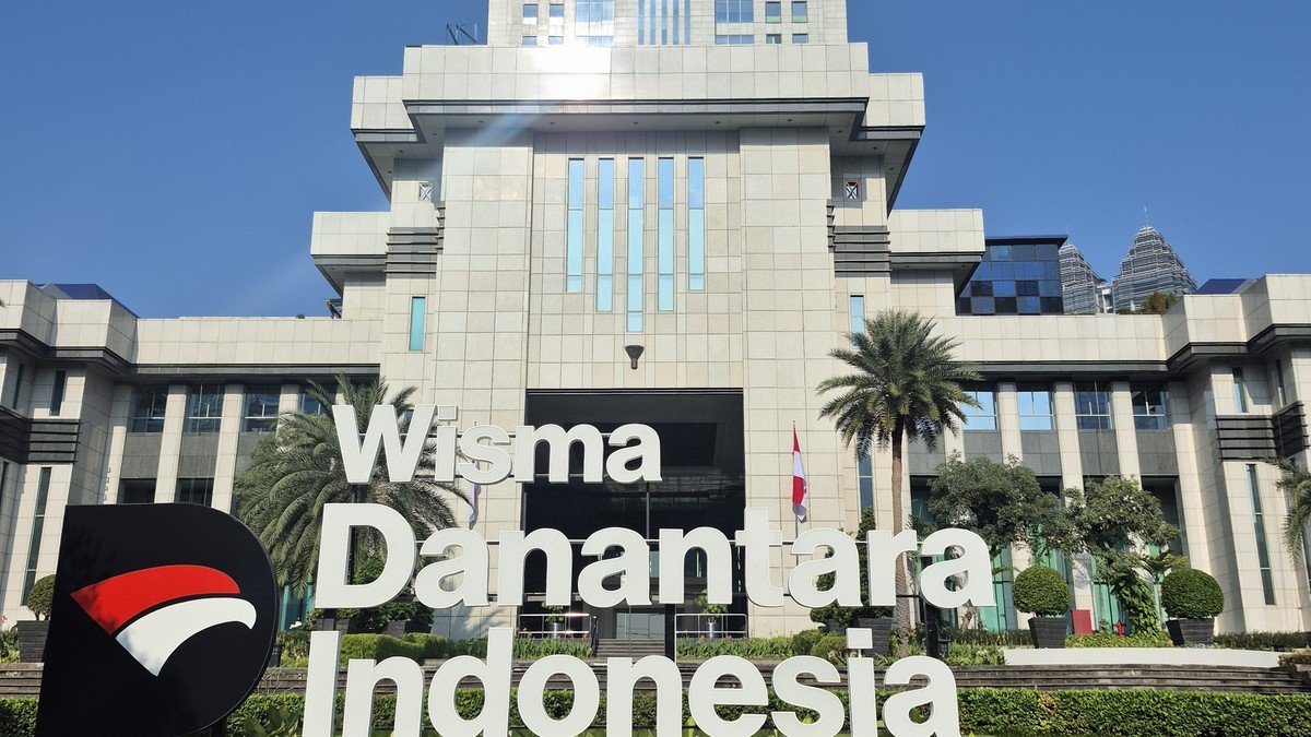 Bank Indonesia central headquarters complex and monetary policy briefing hall in central Jakarta