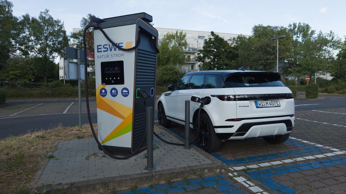 Electric vehicle charging hub at a European container shipping terminal port