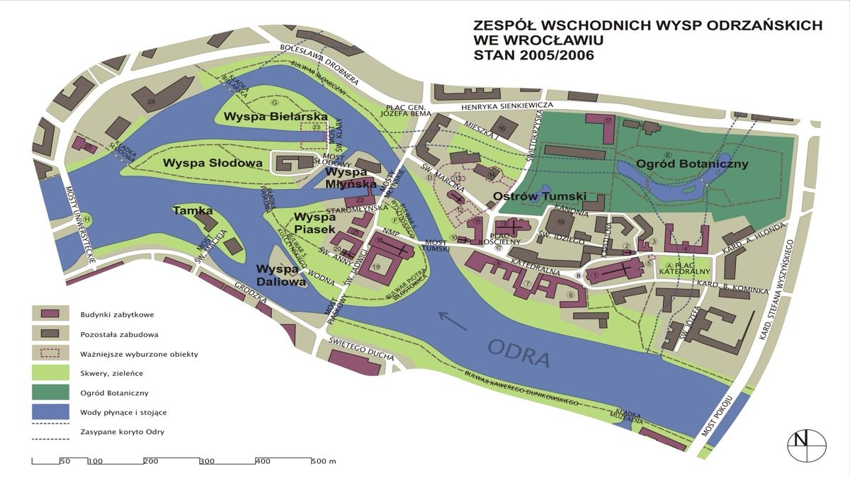 River basins and flood mitigation barriers along the Oder River in Central Europe