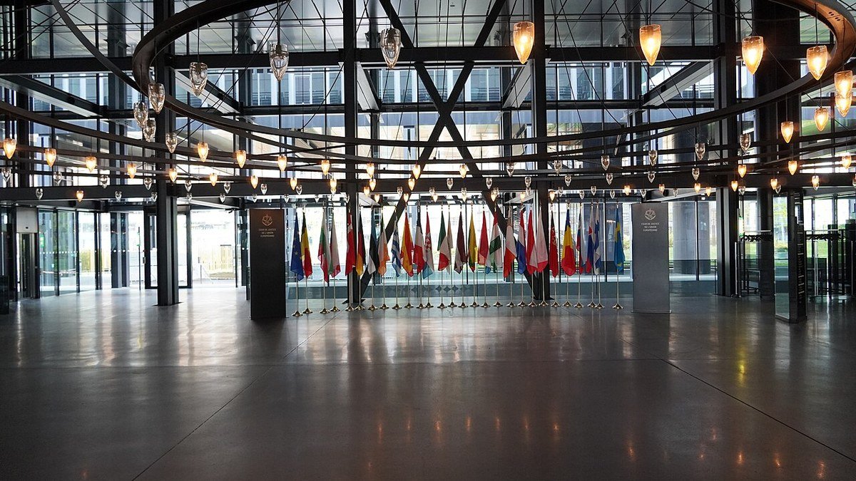 Court of Justice of the European Union judicial bench in Luxembourg during landmark sports ruling