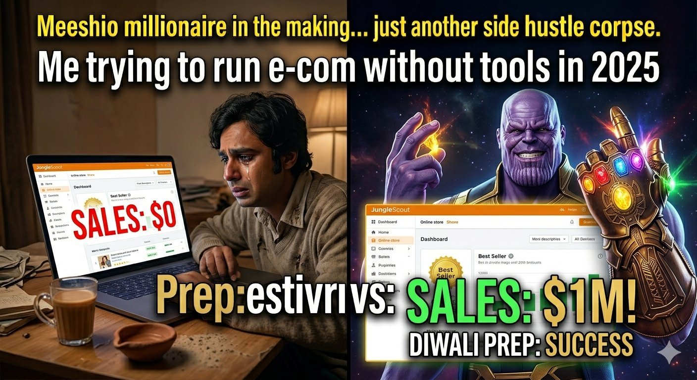 Ilustración destacada para Diwali Dollars o Festival Fail? Cómo los vendedores en línea indios realmente hacen dinero (sin llorar)