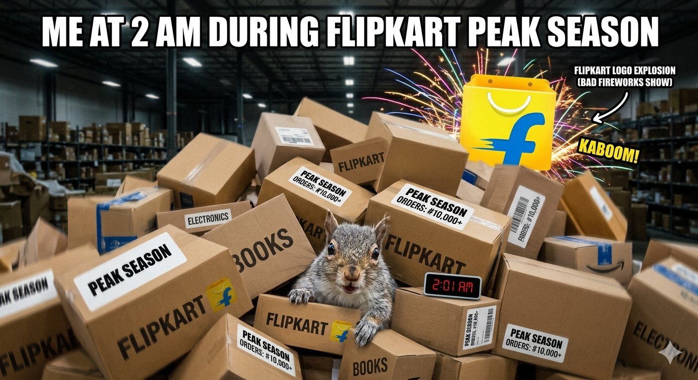 Ilustración destacada para el infierno de la orden Flipkart: La lista que te mantendrá sana (o lo que queda de ella)