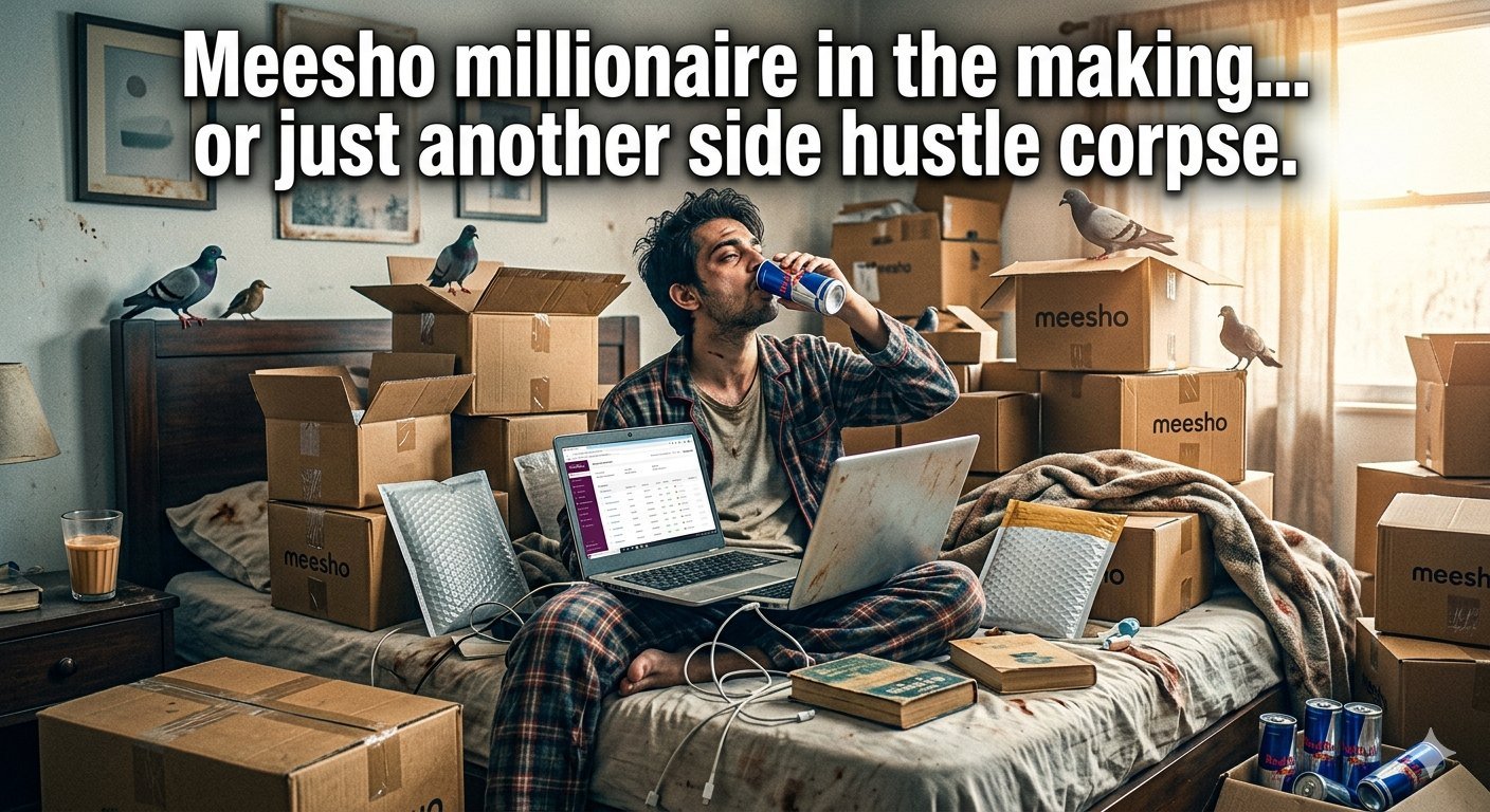 Illustration für Oh Honey, Ihre ersten 100 Bestellungen auf Meesho? Ja, es ist im Grunde eine Geschichte über das Drängen ohne Magie.