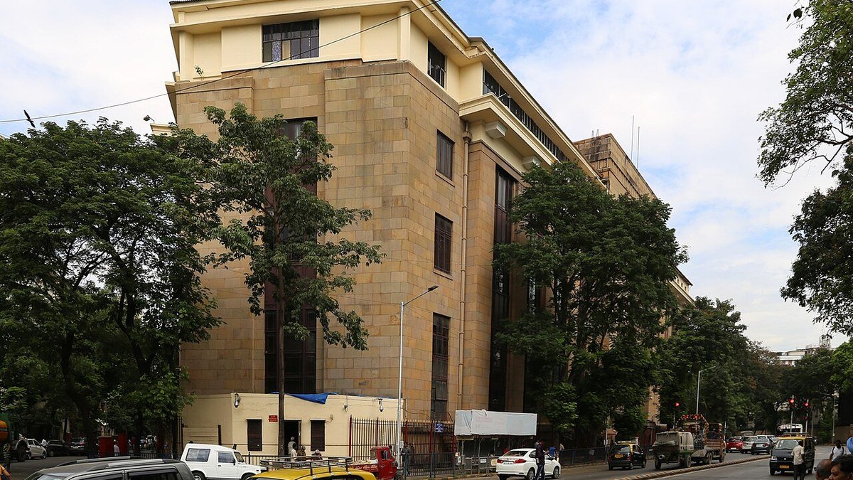 Reserve Bank of India central office building facade in Mumbai