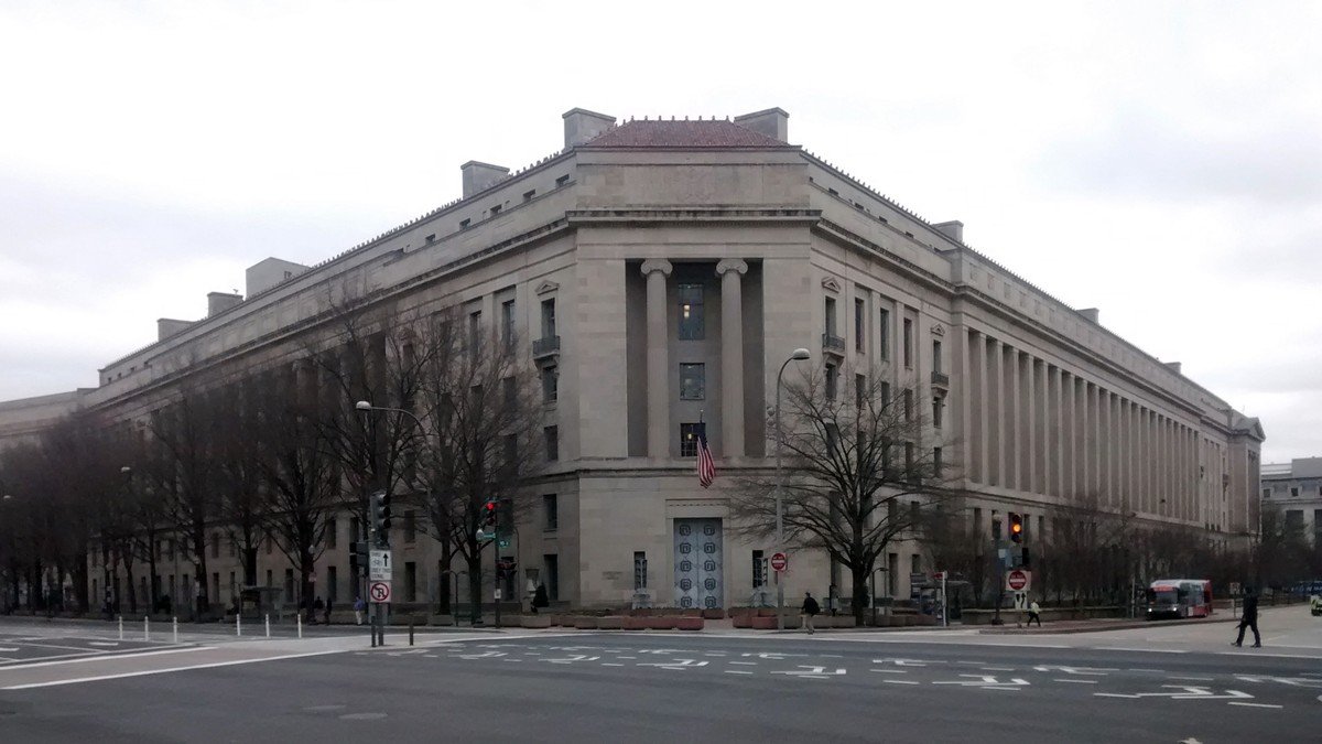 United States Department of Justice headquarters building in Washington, D.C.
