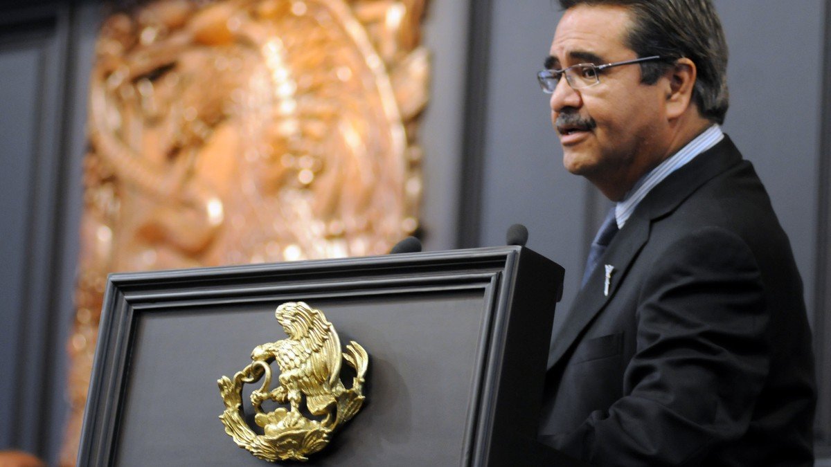 The Senate of the Republic chamber in Mexico City during a voting session