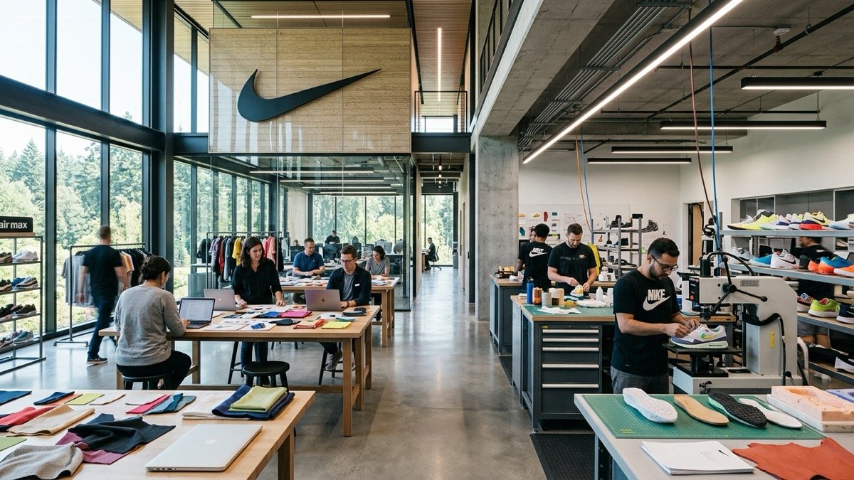 Estúdio de design e desenvolvimento de calçados na sede mundial da Nike