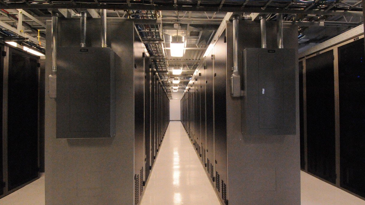 Futuristic high-performance artificial intelligence compute server data center