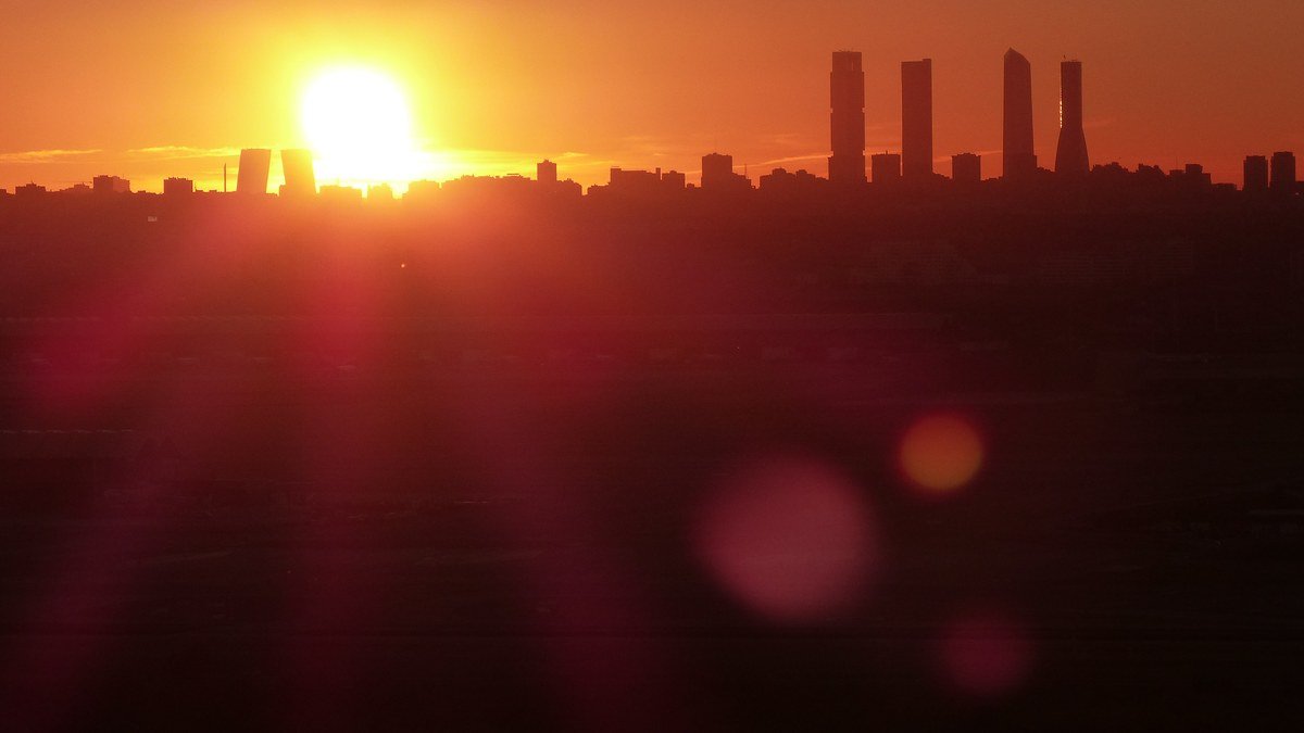 Modern financial district skyline in Madrid representing Spain's strong second-quarter GDP growth