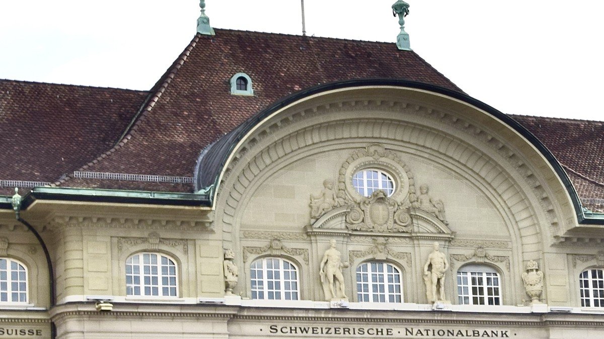 Swiss National Bank headquarters building in Bern along the Bundesplatz
