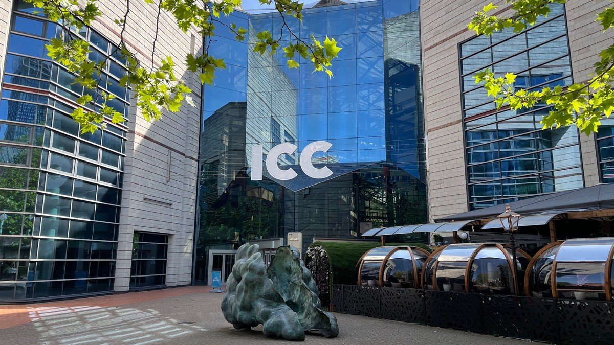 The International Convention Centre in Birmingham where the UK Conservative Party conference is underway