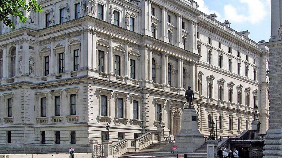 UK Foreign, Commonwealth and Development Office headquarters in Whitehall, London during emergency consular operations for Lebanon